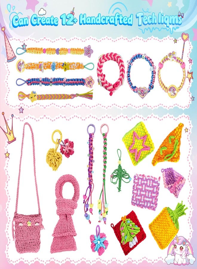Nicella 6-in-1 Friendship Bracelet Making Kit,Weaving Loom Kit Toys, 500+ Pcs Craft Kits For Kids,A multi-functional Weaving loom that can be used to make Bracelet, potholder, pendants, bags, hats and scarves - Image 5